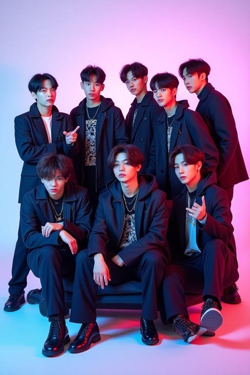 아이돌 그룹 네온의 단체 프로필 사진